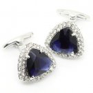 fashion purple crystal cufflinks, free shipping cuff links for men and women