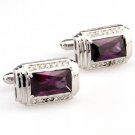 fashion purple crystal cufflinks, free shipping cuff links for men and women