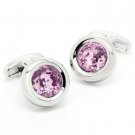 fashion purple crystal cufflinks, free shipping cuff links for men and women