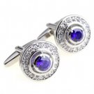 fashion purple crystal cufflinks, free shipping cuff links for men and women