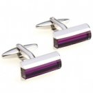 fashion purple crystal cufflinks, free shipping cuff links for men and women