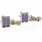 fashion purple crystal cufflinks, free shipping cuff links for men and women