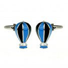 elegant blue and black balloon cufflinks,man metal cuff links