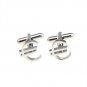 Interesting Sliver Tone The Euro Symbol Cufflinks for Man and Woman