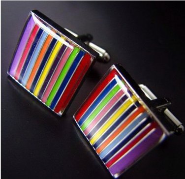 Muti-colored Interesting Barcode Cufflinks