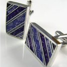 Elegant Rectangle Purple Cufflins