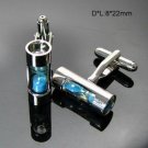 blue hourglass modeling Shirt cuff Cufflinks cuff links drop shipping for men's gift