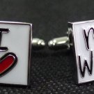 "I LOVE MY WIFE" cufflinks, men's cuff links . Good husband ...!