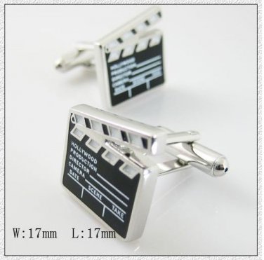Director shaped metal cufflinks. Men's cuff links . free shipping