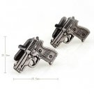 Gun shape cufflinks, Fun cuff links