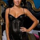 Open Back Gold Metallic Pinstripe Babydoll