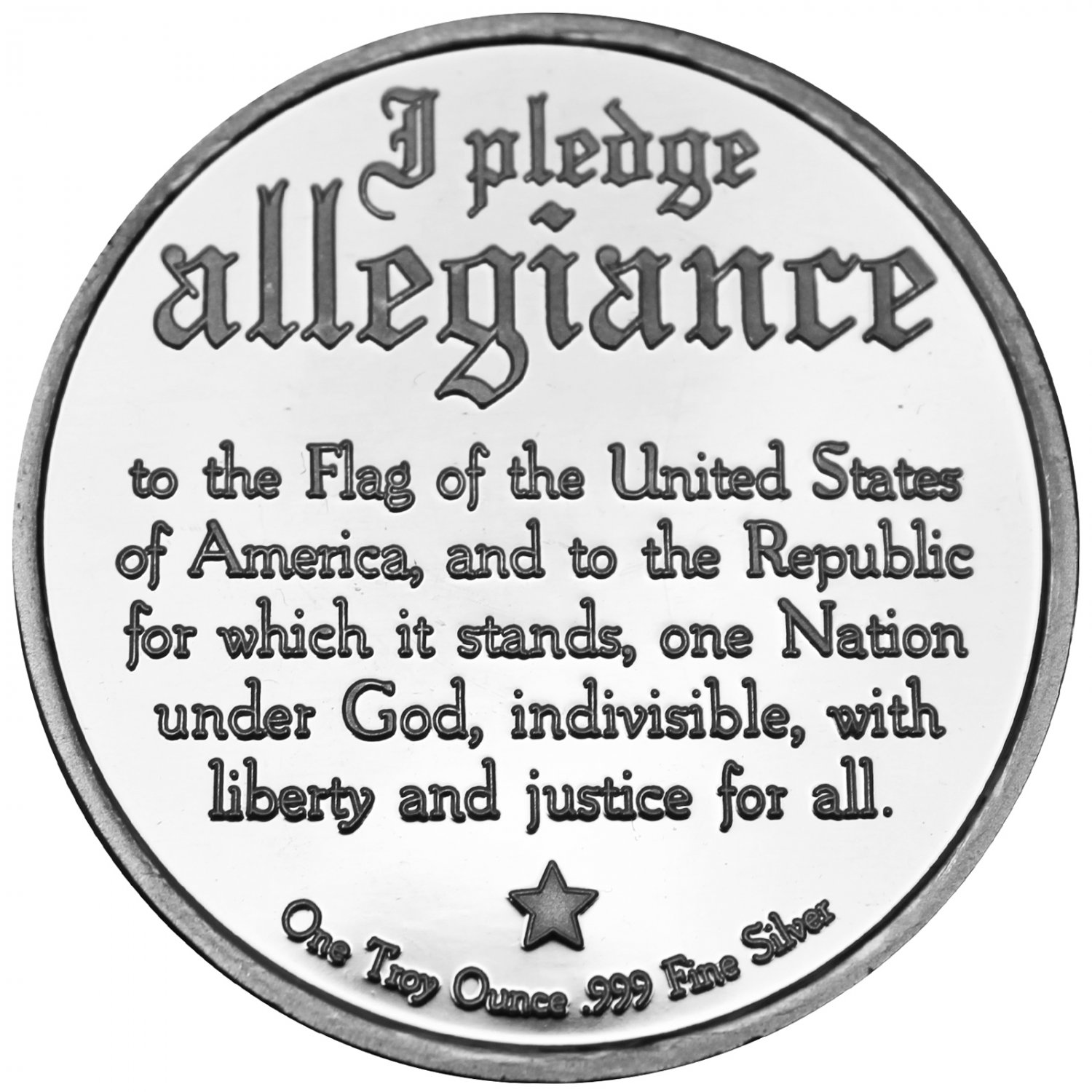 Pledge of Allegiance 1oz .999 Silver Medallion