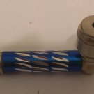 Blue Metal Pipe with cut-crystal pattern Blue Metal Pipe with cut-crystal pattern