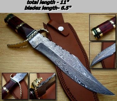 Custom Damascus Hunting Knife