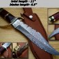 Custom Damascus Hunting Knife