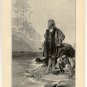 The Dream of Columbus, 108 year old original antique print