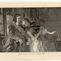 Cromwell’s Daughter Begs Him to Refuse the Crown, original antique print