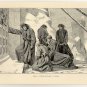 Henry IV Seeking Entrance to Canossa, original antique print