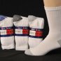 12 Pr Men's Crew Socks With Assorted Color Heel And Toe Size 10-13 Free S&H