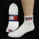 12 Pr USA Quarter Socks Size 10-13 Free S&H