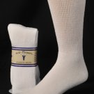 12 Pr Sole Pleasers White Diabetic Socks Size 10-13 Free S&H