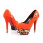 5. Spring New Women Girl Wedges Leopard High Heels Shoes Pumps Martin Short Knight Boots