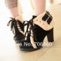 7. Spring New Women Girl Block Wedges Vanguard Pumps Martin Boots Air Force Knight Boots