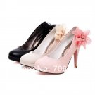 8. Spring New Women Girl Wedding Simple Style Pumps Ballet Flats Wedges Stiletto Flower Shoes