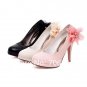 8. Spring New Women Girl Wedding Simple Style Pumps Ballet Flats Wedges Stiletto Flower Shoes