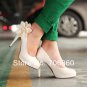 8. Spring New Women Girl Wedding Simple Style Pumps Ballet Flats Wedges Stiletto Flower Shoes