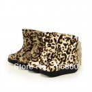 9. Spring New Women's Girl Geek Chic Snow Half Boots Leopard Bowknot Flat Platform Shoes