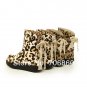 9. Spring New Women's Girl Geek Chic Snow Half Boots Leopard Bowknot Flat Platform Shoes