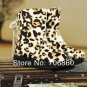 9. Spring New Women's Girl Geek Chic Snow Half Boots Leopard Bowknot Flat Platform Shoes