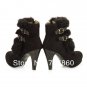 11. Spring New Women Girl Pumps Leopard Suede Wedges Club Wedding Shoes Stiletto Martin Boots