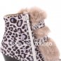 11. Spring New Women Girl Pumps Leopard Suede Wedges Club Wedding Shoes Stiletto Martin Boots