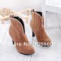 14. Spring New Women Girl PU Mash up Wedges Wedding Martin Knight Short Boots Pumps High Heels Shoes
