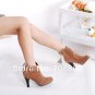 14. Spring New Women Girl PU Mash up Wedges Wedding Martin Knight Short Boots Pumps High Heels Shoes