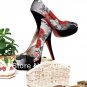 18. Spring Women Girl Repaint Oriental Nappa Wedges Martin Boots Stiletto Pumps Wedding Heels Shoes