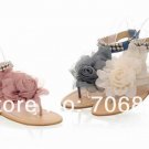 19. Summer New Women Girl Flowers Sandals Lace Loop Sexy Flip Flops Casual Flat Shoes Free Shipping