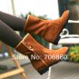 20. Spring New Women Girl Comfort Pumps Sexy Suede Flat Shoes Wedges Dermis Half Boots Free Shipping