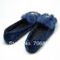 26. Winter Skull Heads Spring Upset Wedding Ballet Rabbit Hair Flat Shoes Free Shipping