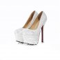 30. Spring New Women Girl PU Vanguard Wedding Pumps Comfort Wedges Sexy High Heels Shoes