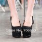 30. Spring New Women Girl PU Vanguard Wedding Pumps Comfort Wedges Sexy High Heels Shoes