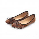 31. Spring New Women Girl Comfort Sexy Ballet Lace Loop Leopard Casual Flat Shoes Free Shipping