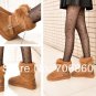 32. Winter New Women Girl Half Boots Ballet Flat Snow Shoes Free Shipping