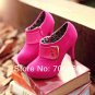 33. Spring New Women Girl Suede Wedges Buckle Pumps Comfort Wedding Sexy Boots Heels Shoes