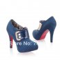 33. Spring New Women Girl Suede Wedges Buckle Pumps Comfort Wedding Sexy Boots Heels Shoes