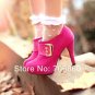 33. Spring New Women Girl Suede Wedges Buckle Pumps Comfort Wedding Sexy Boots Heels Shoes