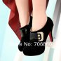 33. Spring New Women Girl Suede Wedges Buckle Pumps Comfort Wedding Sexy Boots Heels Shoes