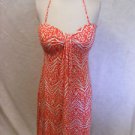 DRESS Short Sundress Coverup Bright Orange tribal Print (bra inside) S/P by Skye